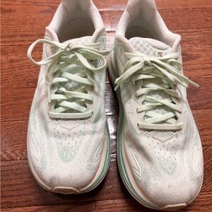 Hoka Women's Mint and White Athletic Shoes